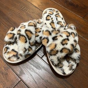 Laura Ashley leopard slippers 5-6